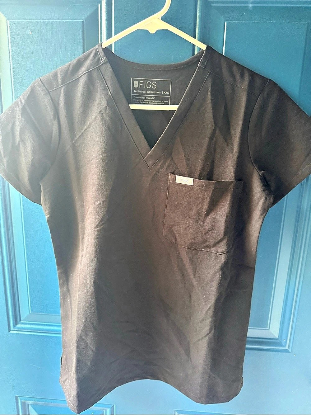 FIGS Black Scrub Top